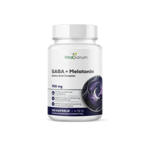 GABA + Melatonin 750 mg/1 mg – 120 Kapseln