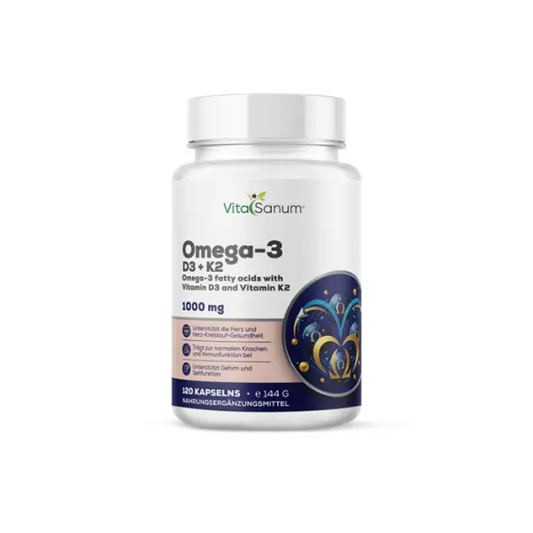 Omega 3 D3+K2 1000 mg 120 Kapseln