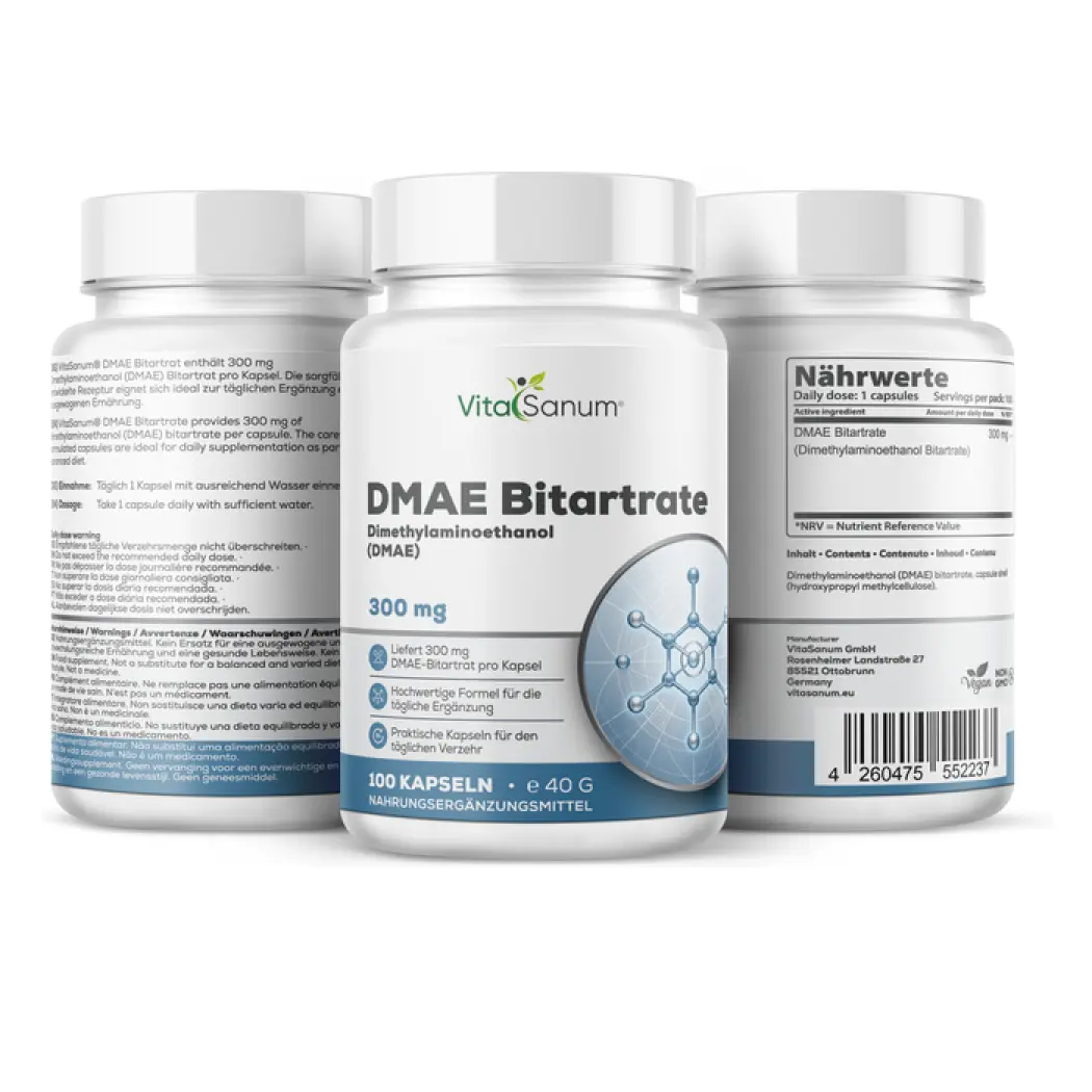 VitaSanum DMAE bitartrate 300 mg – 100 gélules — VitaSanum