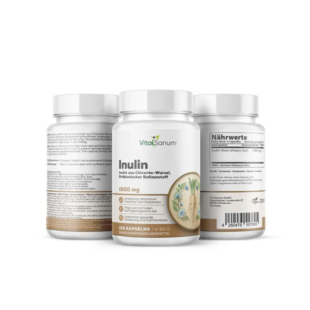 VitaSanum Inuline de chicorée 1500 mg – 100 gélules — VitaSanum