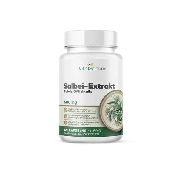 Salbei-Extrakt 1000 mg – 120 Kapseln
