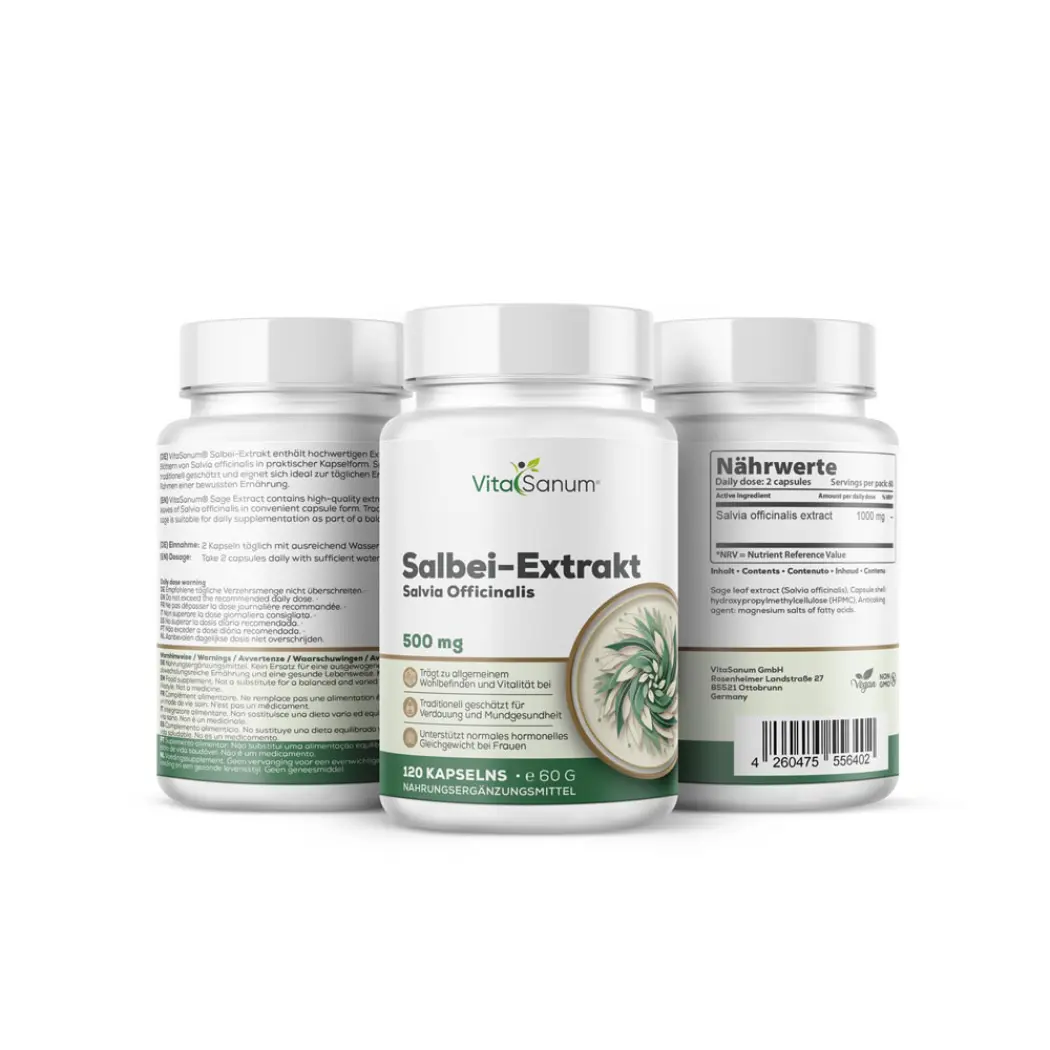 VitaSanum Salbei-Extrakt 1000 mg – 120 Kapseln — VitaSanum