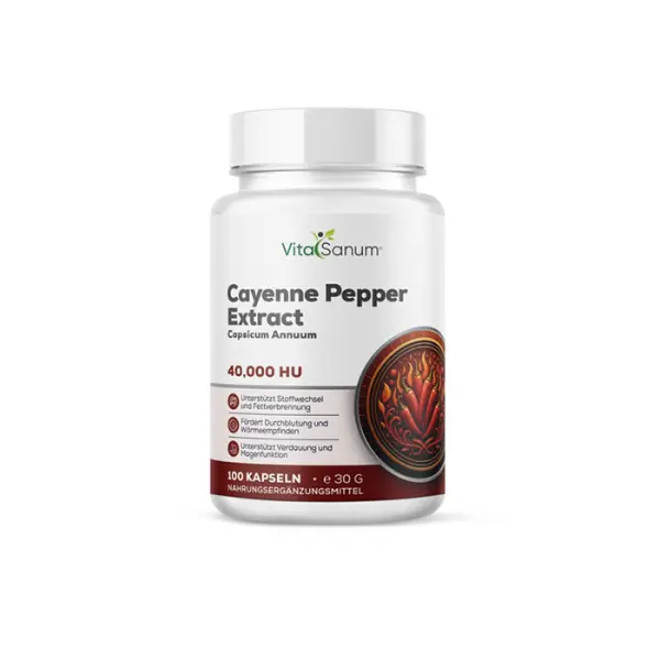 Cayennepfeffer 300 mg – 100 Kapseln