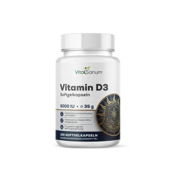 Vitamin D3 5000 IE – 100 Kapseln