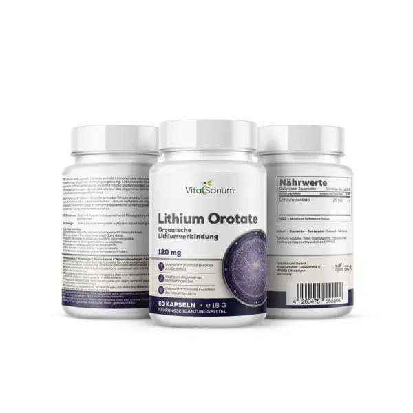 Orotate de lithium 120 mg – 60 gélules
