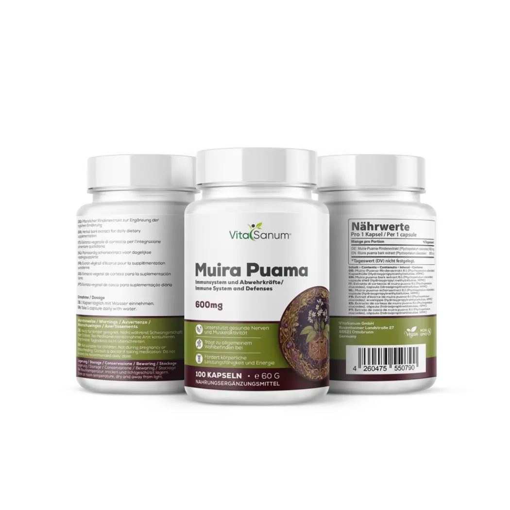 VitaSanum Muira puama 600 mg – 100 gélules — VitaSanum