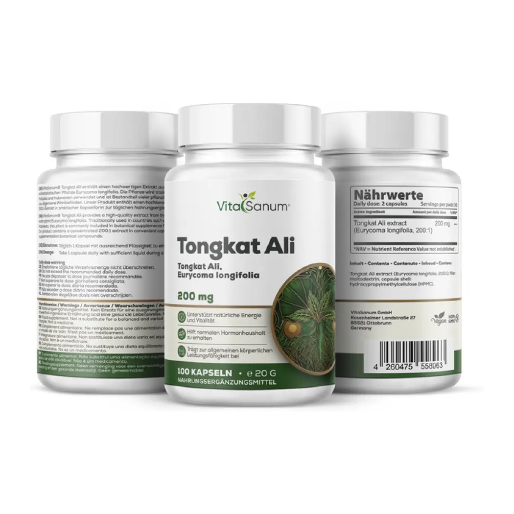VitaSanum Tongkat Ali 200 mg – 100 gélules — VitaSanum