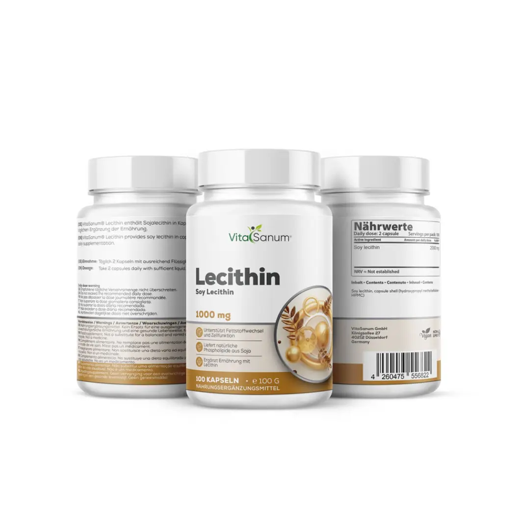 VitaSanum Lécithine de soja 1000 mg – 100 gélules — VitaSanum