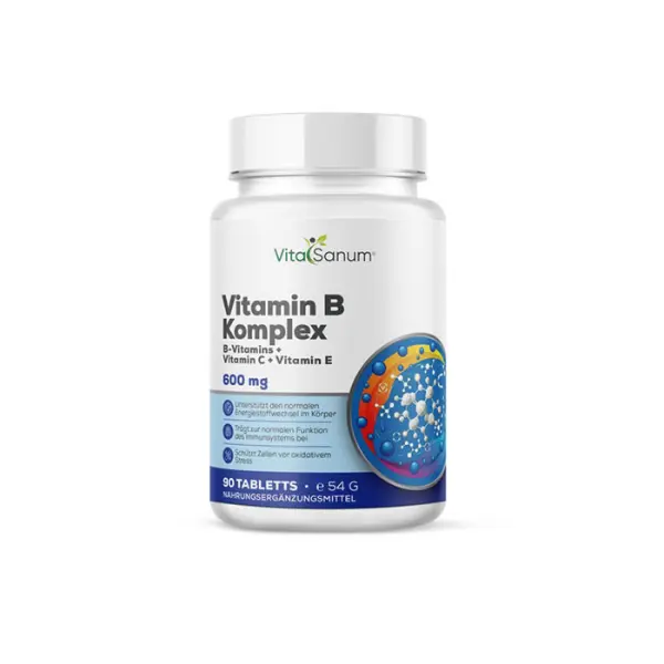 Vitamin B-Komplex mit C und E – 90 Tabletten