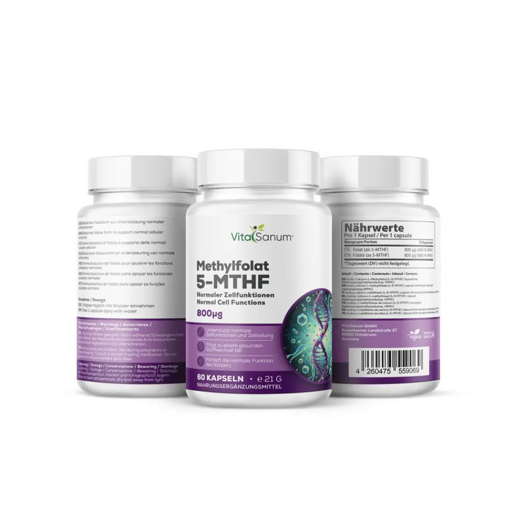 VitaSanum Méthylfolate 5-MTHF 800 µg – 60 gélules — VitaSanum