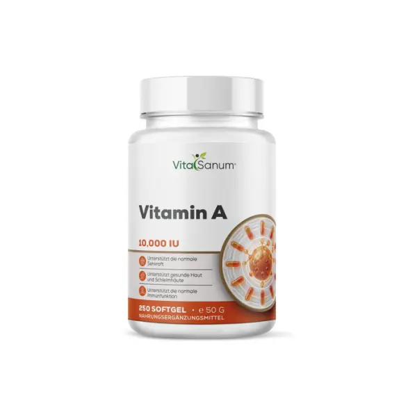 Vitamin A 10.000 I.E. – 250 Softgelkapseln