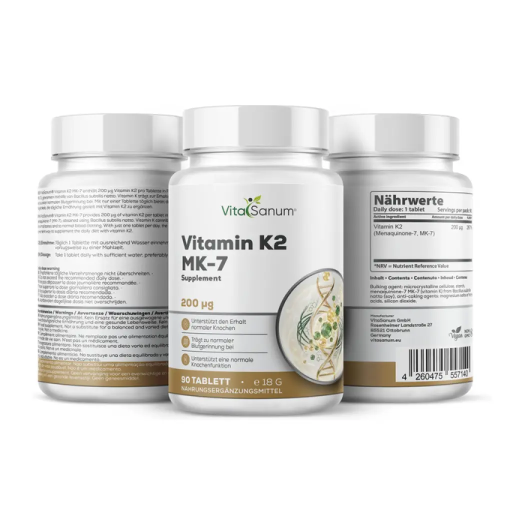 VitaSanum Vitamine K2 MK-7 200 µg – 90 comprimés — VitaSanum