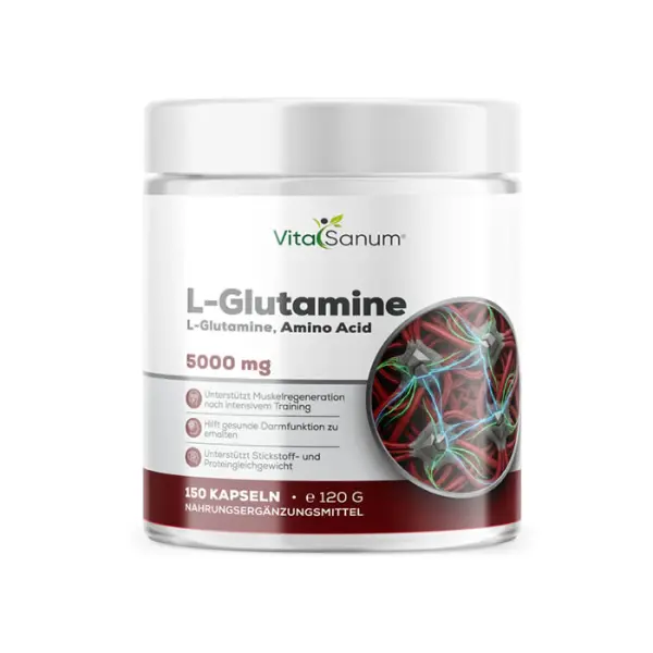 L-Glutamin 5000 mg – 150 Kapseln