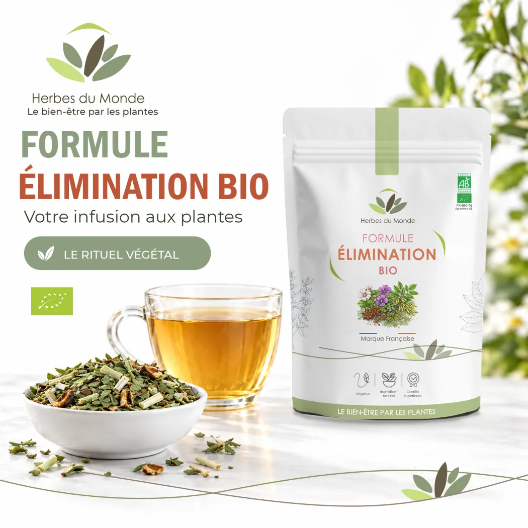 Formule Élimination BIO – Infusion de Plantes – Frêne, Mauve, Guimauve, Fenouil & Badiane – Herbes du Monde — Herbes du Monde